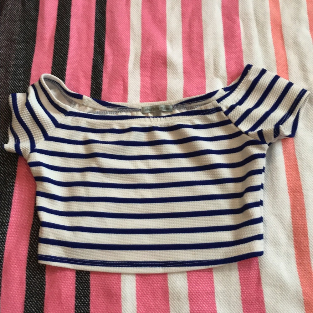 Charlotte Russe Striped Crop Top